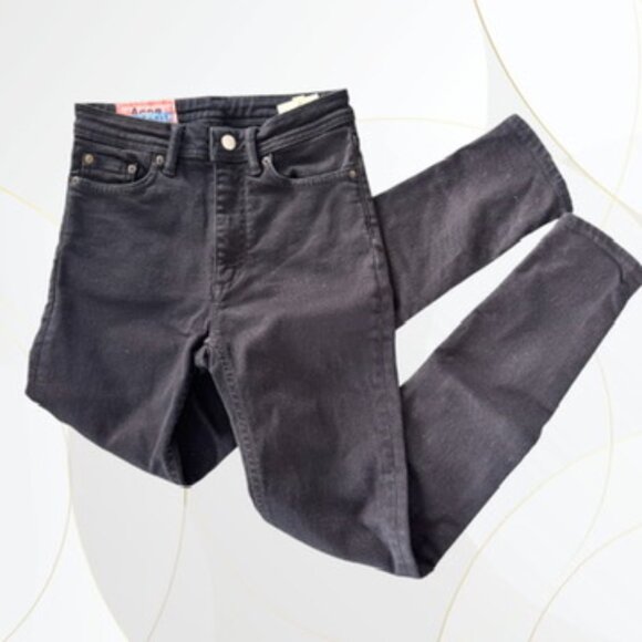 Acne Studios Bla Konst Peg Jeans Black - Picture 1 of 10